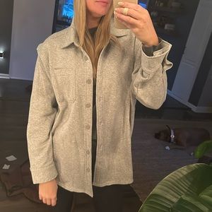 Gap button-down oversize jacket in gray